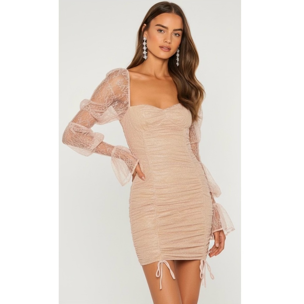 Michael Costello x REVOLVE Isadora Mini Dress in Baby Pink Size Small